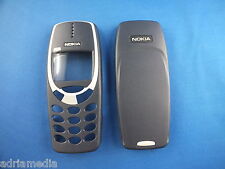 Original Nokia Front Back Upper Shell Cover 3310 3330 Housing Battery Cover BLUE 