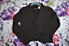 CHIC Veste Courte Noire SPENCER Aspect SWEAT-SHIRT Boléro FEMME 38/40 TAILLEUR