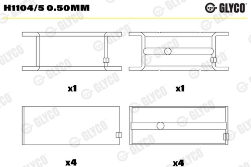 Glyco h1104 50mm - h1104/5, coussinet