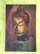 Modern 20th Century Buddha Portrait Painting Painting