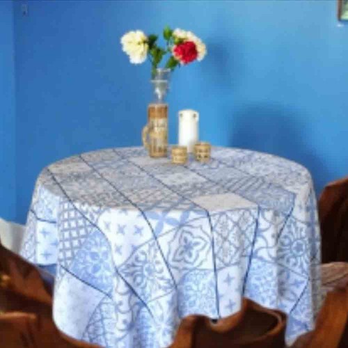 Nappe ronde coton jacquard