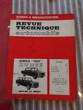 REVUE TECHNIQUE SIMCA 1501