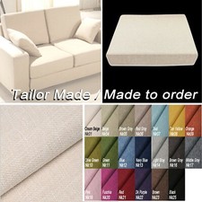TAILOR MADE COVER*Linen Cotton Blend Sofa Seat Bench Box Shape Pillow Case*Nk