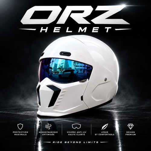 Casque moto orz double - moto, forme