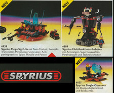 Lego SPACE SPYRIUS 6939 Saucer Centurion + 6889 Recon Robot + 6835 Saucer Scout