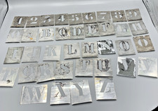 38 Antique Zinc Stencils - Alphabet & Numbers - Vintage Printing Letters »