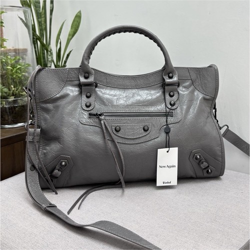 Balenciaga city bag cuir gris - city,