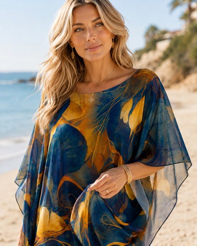 Tunique robe plage voile - tunique, de