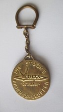 Metal key fob, 1960s VIRAX chain "Tooling" DIE STOCKS KLUPPEN
