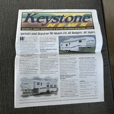 1998 Sprinter Travel Trailer Camper Fifth Wheel RV “news” Brochure By Keystone
