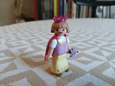 Château PLAYMOBIL Jeune princesse N°5 - Cape et couronne roses, fleur mauve