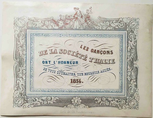 Carte porcelaine 1854 - carte, de