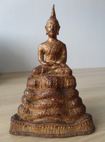 Antique ancien bronze buddha - antique,