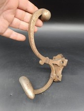 Ancienne Patère Métal Porte Manteau Chapeau Patine