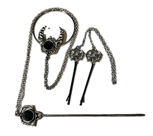 Crescent viking crystal hair - 2,