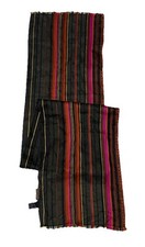 LONGCHAMP Multicolor Striped W / Logo Print Silk Blend M.in.Italy 62"/14" PEC