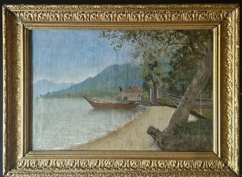 Tableau xixe dard attribué - p.,