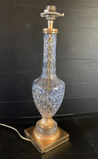 Crystal lamp base bronze gold metal year 60 70 XX