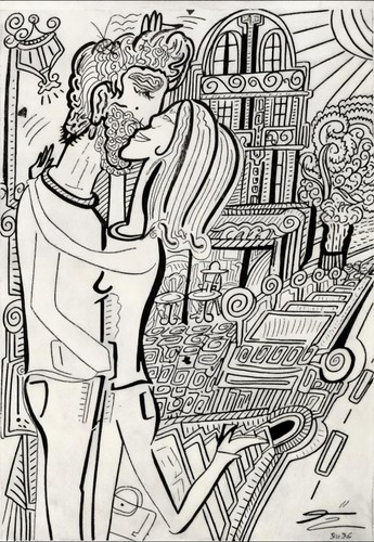 Dessin original baiser - dessin,