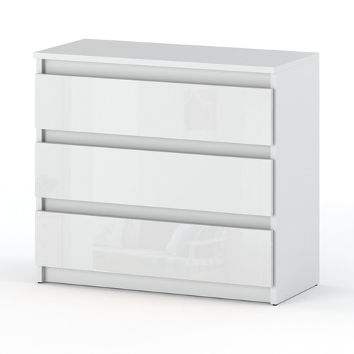 Commode blanche laquée 80 - commode,