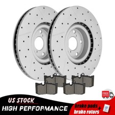 AWD Front Drilled Brake Rotors Pads Kit for Lexus IS300 IS350 GS350 RC350 RC300