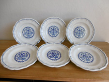 SIX ASSIETTES CREUSES FAIENCE