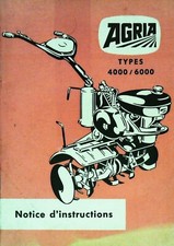 AGRIA Motoculteur 4000 6000 - Notice Instructions emploi et entretien PDF