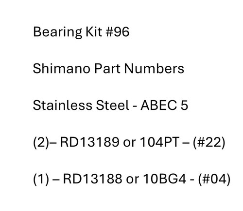 Bearing kit shimano - bearing, #96