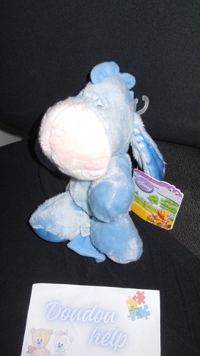 Doudou peluche bourriquet bleu - doudou,