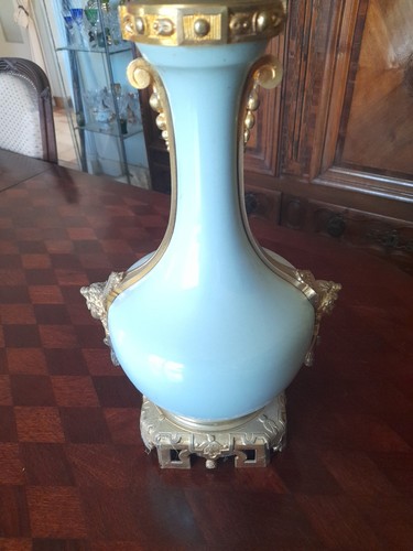 Lampe porcelaine céladon - lampe, et
