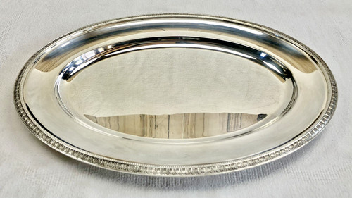 Ancien plat ovale semi - ancien,