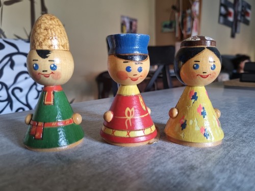 Figurines bois 60s 70s - figurines,