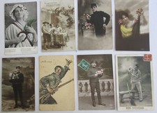 Ensemble  8 cartes postales