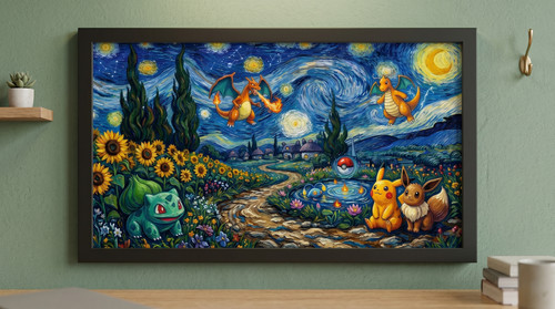 Tableau pokémon van gogh - pokémon,