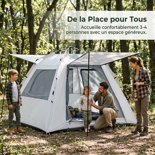 Tente camping rapide 4 - tente, 3-4