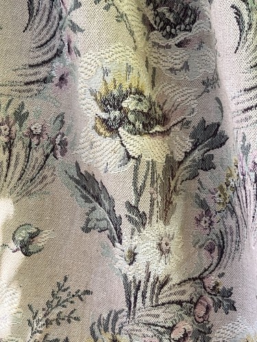 Ancien rideau pavots - ancien, rose