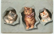 Grey Paper Wall Cats - 20868