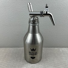 Royal Brew Nitro Cold Brew Growler Stainless *Missing Black Handle Untested