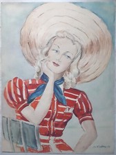 Beau Dessin Sur Papier Gouache