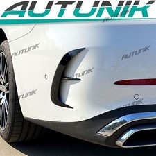 Glossy Black Rear Side Vents Canards for 2022+ Benz W206 Sedan C200 C300 C43 AMG