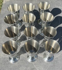 12 Verres en Étain "LES