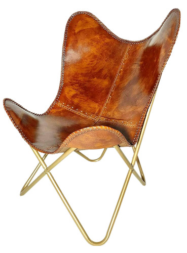 Chaise papillon relax cuir - en,