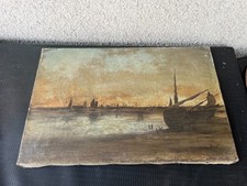 Tableau ancien XIX Marine au