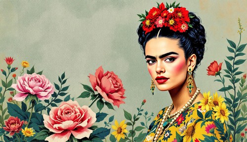 Frida kahlo jardin de fleurs - -,