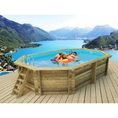Piscine bois octogonale - bois,
