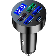 Adaptateur pour Telephone voiture, recharge rapide, transmetteur FM, IOS/Android