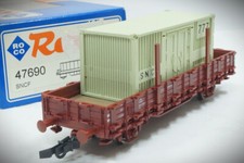 1:87 HO Roco flat wagon Ks No. 21 87 345 0 600-7 La SNCF loaded with container