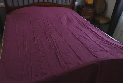 Drap plat lit personne - plat, rose
