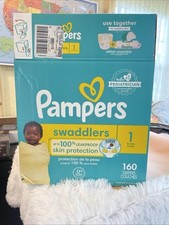 Pampers Swaddlers Active Baby Diapers Enormous Pack - Size 1 - 160 Count New