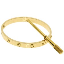 CARTIER  LOVE Bracelets with screwdriver #16 Bracelet K18 Yellow Gold  Ladie...